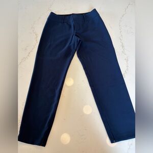 Alice + Olivia Dark Navy Straight-Leg Trousers